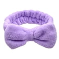 thumbnail image 1 of Laklulu Diadema con lazo para mujer, banda de maquillaje Facial, envolturas de Franela suave para ducha, lavado de cara, 1 of 5