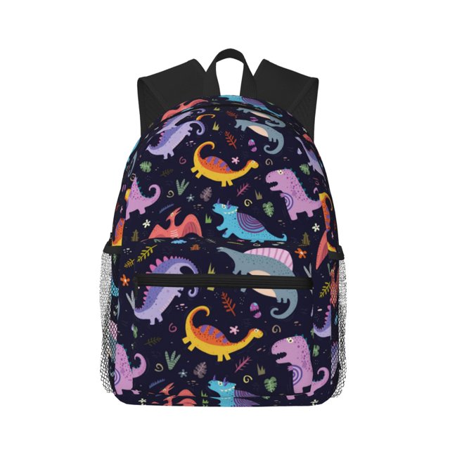 Balery Cartoon Dinosaur Mochila para Mujeres y Hombres, Mochila Ligera Casual para Viajes, Mochila Clásica Básica para la Universidad
