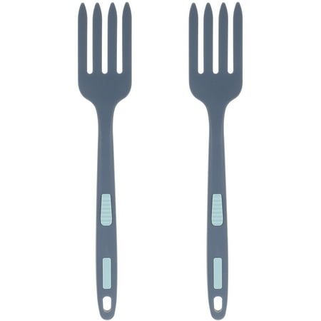 

2Pcs Silicone Cooking Fork Washable Mixing Fork Nonstick Silicone Fork Multi-use Cooking Fork