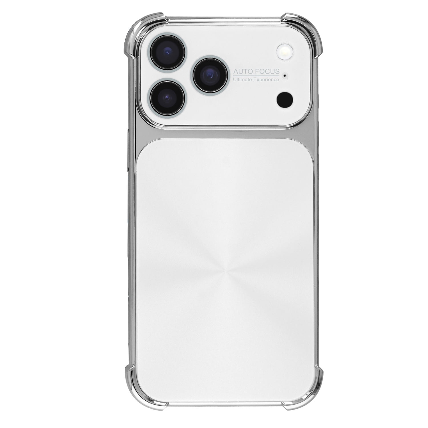 CD-Pattern Electroplated Four Corner Shockproof Case for iPhone 17 Pro Max - White