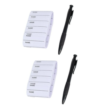 GUOOL 200 Pieces Name Labels Iron/Sew On School Clothing Uniform Tapes Tags White With Pen