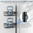 thumbnail image 3 of Corner Shower Caddy Tension Pole - Adjustable 30 to 120 Inch Shower Organizer with 6 Shelves, Towel Rack, Toothbrush Holder, Soap Dish, Bathroom Corner Storage for Shower, Bathtub, 3 of 9