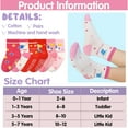thumbnail image 5 of 12 Pairs Baby Toddlers Girls Socks Non Slip Crew Kids Socks with Grips for Little Girl Gripper Socks for 0-7 Years, 5 of 5