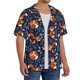 thumbnail image 2 of Fotbe Cute Foxes Camisa Estampada de Manga Corta para Hombre, Casual de Verano, Estilo Playero, Sin Arrugas-Small, 2 of 5