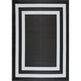 thumbnail image 4 of Outdoor Rug - Folded Design - Recycled Plastic Mat for Patio, Camping, Beach, Balcony, Porch, Deck - Weather, Water, Stain, Lightweight, Fade and UV Resistant - Paris- Black & White, 4 of 5