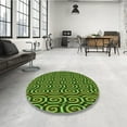 thumbnail image 3 of Ahgly Company Indoor Square Patterned Dark Forest Green Area Rugs, 8' Square, 3 of 6