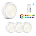 thumbnail image 1 of LED Spotlights Battery Operated with Remote Control, Pack of 3 LED Spot Display Case Lighting Wireless Cabinet Lighting Dimmable Under-Unit Light Kitchen Battery LED Touch Lamp, 1 of 6