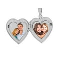 thumbnail image 5 of Sterling Silver Side Dangle Plain Heart Locket - 1 Inch x 1 Inch, 5 of 5