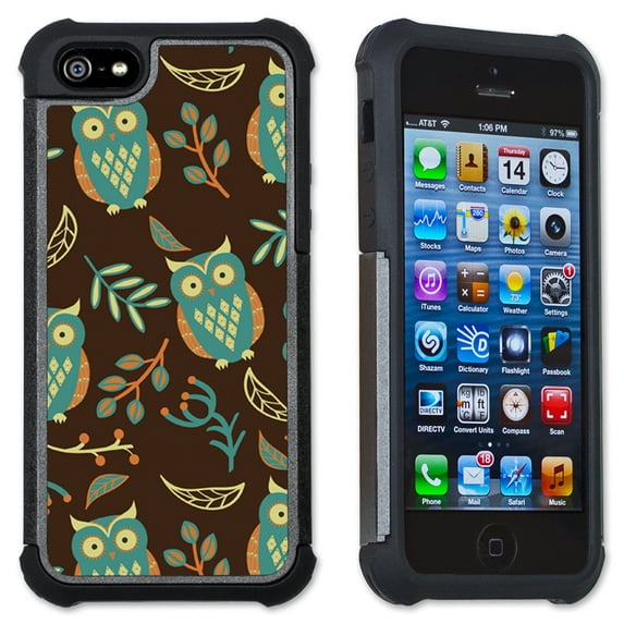 Apple iPhone 6 Plus / iPhone 6S Plus Cell Phone Case / Cover with Cushioned Corners - Brown Owls