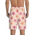 thumbnail image 3 of Naloa Starfish Men's Short Pajama Pants, Lounge Comfort Shorts with Elasticized Waistband and Side Pockets - Large, 3 of 9
