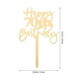 thumbnail image 3 of KALLORY Golden Happy 70th Birthday Cake Toppers for Cake Decor Elegant Plastic Decorations 10pcs, 3 of 10