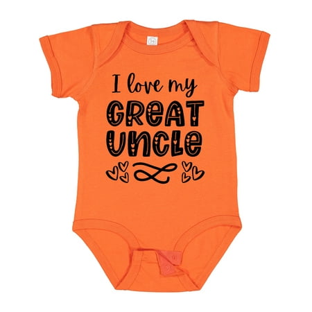 

Inktastic I Love My Great Uncle with Hearts Boys or Girls Baby Bodysuit