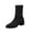 Boots - Black, variant on Chelsea Boots for Women Closed Toe Knit Stretch Sock Ankle Booties Slip On Style Low Chunky Block Heel Sleek Minimalist Profile Chic Modern Footwear