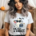 thumbnail image 3 of I'm Literally Just A Ghoul T-Shirt – Cute Halloween Fashion Humor Shirt , Natural, Size M, 3 of 6