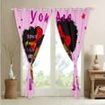 thumbnail image 4 of Kawaii Black 30%-50% Blackout Curtains Cute Princess Curtains & Drapes , Rainbow Stars Curtains Girly Pastel Pink Black Out Curtains, American African Window Drapes, 4 of 6