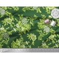 thumbnail image 2 of Soimoi Crepe Silk Fabric Leaves & Floral Artistic Print Fabric by Yard 42 Inch Wide, 2 of 3