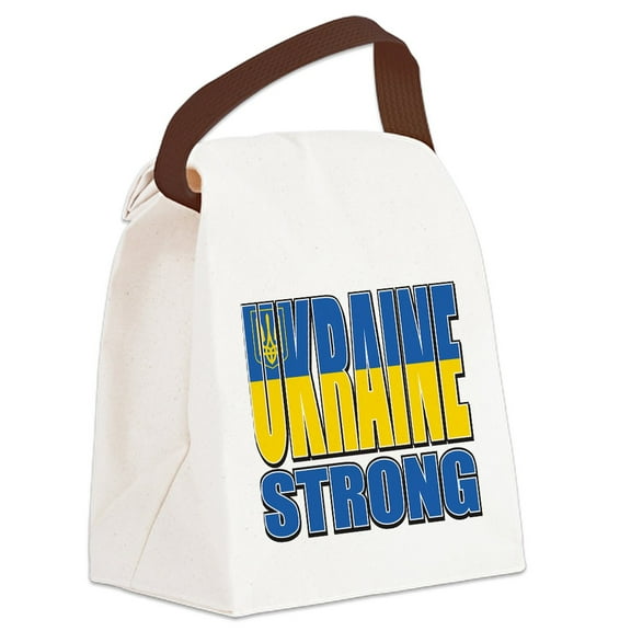 CafePress - Ukraine Strong - Canvas Lunch Bag with Strap Handle