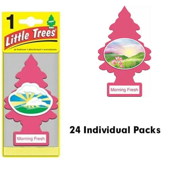 24 Pack Little Trees Morning Fresh Scent Car and Home Air Fresheners