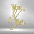 thumbnail image 2 of You and Me Quote Steel Sign Laser Cut Powder Coated Home & Office Metal Wall Decor Multiple Sizes & Colors, 2 of 5