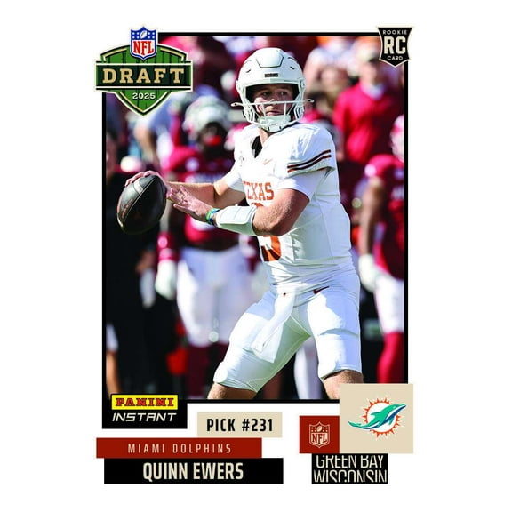 NFL 2025 Instant Draft Night Football   Quinn Ewers #37 (Rookie)