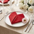 thumbnail image 3 of REGALWOVEN Set of 6 Cloth Napkins, Polyester Washable and Reusable Table Dinner Napkins for Home, Restaurant, Weddings and Event Burgundy 16x16inch, 3 of 6