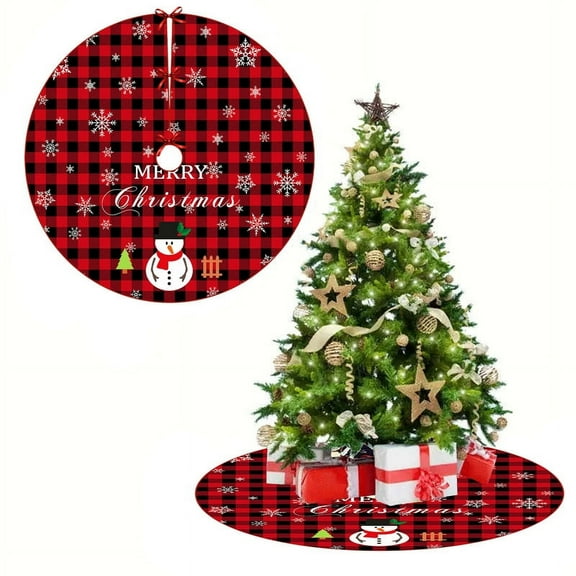 Christmas Tree Skirt, Snowman Christmas Tree Decoration, Colorful Tree Skirt, Suitable for Christmas Tree Holiday Party, Christmas Gift