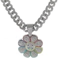 thumbnail image 2 of Sunflower Cute Smiling Face Necklaces,Hip Hop Necklace Personalized Chain, 2 of 6