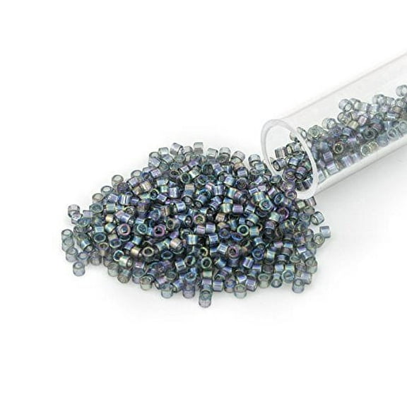 Miyuki Delica Seed Bead 11/0 Transparent Grey AB