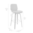 thumbnail image 6 of Armen Living Renee 26" Faux Leather/Wood Swivel Counter Stool in Gray/Walnut, 6 of 6