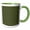 Green/White, variant on 3drose, Halftone Retro Circular Dot Pattern Background Design, 11oz Mug