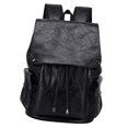 thumbnail image 2 of Mochila para ordenador portátil Mochila resistente al desgaste de cuero PU para viajes diarios a la oficina y senderismo, 2 of 8