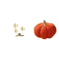 thumbnail image 1 of Cojín decorativo con forma de calabaza y hojas, ideal para estantería, sofá o como regalo navideño o de inauguración de casa. Decoración moderna para, 1 of 8
