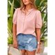 thumbnail image 4 of Camisa PRETTYGARDEN de Algodón Rosa con Botones y Cuello en V XXL, 4 of 8