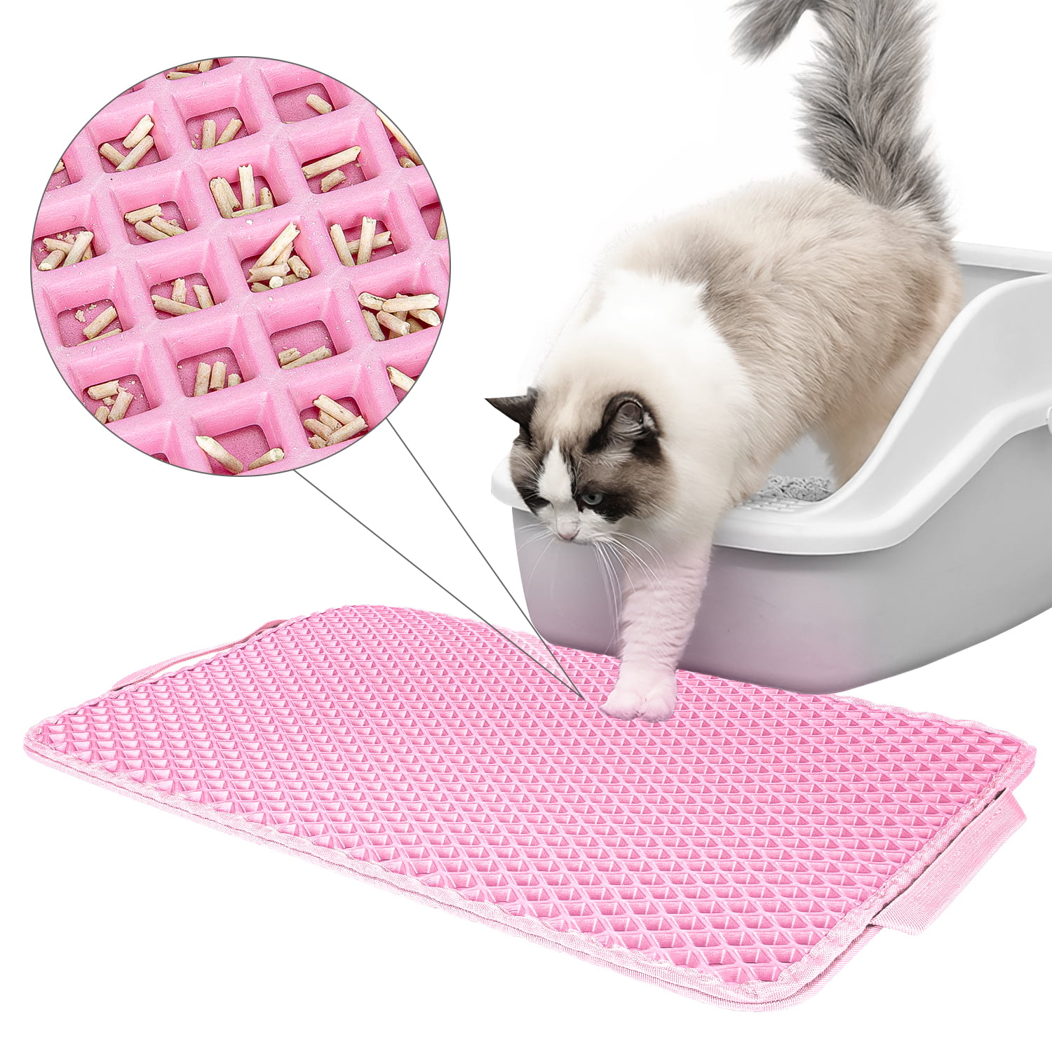Cat Litter Mat Pink / 17.70X23.60 (45X60cm)