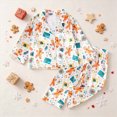 thumbnail image 2 of NOLDARES Kids Christmas Pajamas Print Tops with Pants Satin Sleepwear Christmas Pajamas for Kids Little Girls Cute Print Button Down Sleepwear Christmas Pajama Set(K017-White), 2 of 9