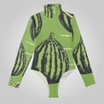 thumbnail image 2 of Watermelons Women's Bodysuit Jumpsuit Mock Turtle Neck Long Sleeve TopsOne Piece Leotards Shirt Yoga Outfits, 2 of 8