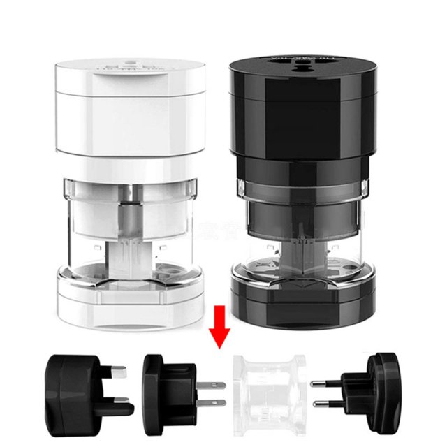 Oefntac Travel Plug Adapter Universal Portable Travel Plug Adapter 4 In1 Multi-function Charger Socket Converter Electrical Outlet Adaptor Plug