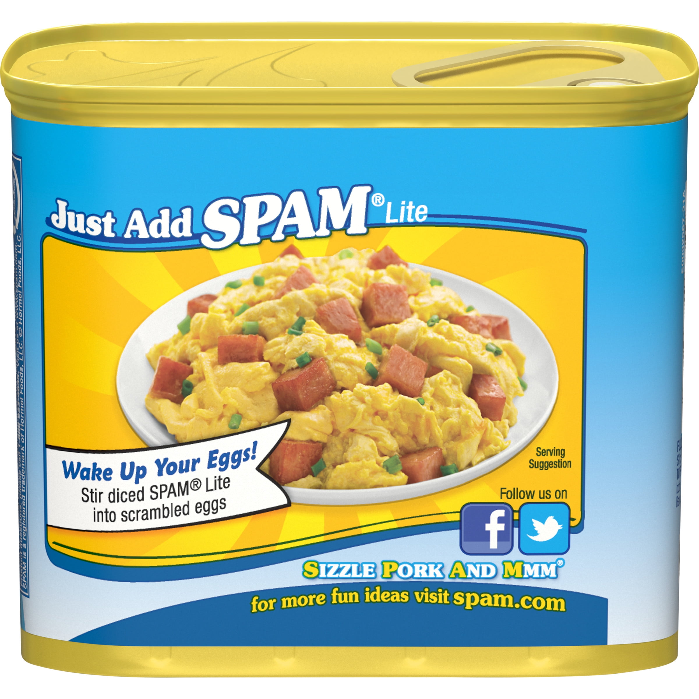 SPAM Lite, 9 Grams of Protein per Serving, 12 oz Aluminum Can