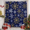 thumbnail image 3 of Christmas Yellow Snowflake Shower Curtain, Winter Xmas Blue Simple Waterproof Fabric Shower Curtains with 12 Hooks, Bathroom Curtain Set for Bathroom Accessories Decor, 72 x 84 Inches, 3 of 9