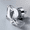 Silver, variant on Modern Floral Crystal Glass Cabinet Knobs, Clear Champagne with Polished Brass Alloy Base, for Cabinets, Drawers (Set of 2)