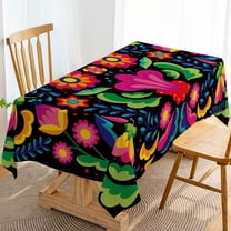 Mexican Tablecloth Mexico Cinco De Mayo Party Decorations Fiesta Supply Home Dining Room Kitchen Table Cover-60×84 inch