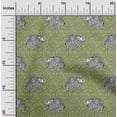 thumbnail image 1 of oneOone Viscose Chiffon Fabric Elephant Block Printed Fabric 1 Yard 42 Inch Wide, 1 of 4