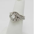 thumbnail image 2 of Silver & Stone Jewels 2 CT White Round Cut Cubic Zirconia Bridal Ring Set In 14K White Gold Plated, 2 of 6