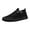 Black, variant on Men's Slip On Fly Knit Casual Sneakers No Tie Breathable Lightweight Platform Walking Shoes Green 39