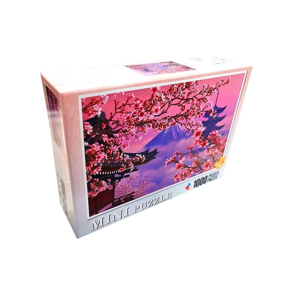 Partheme Novelty Toys 1 Counts Cher ry Blos som Puzzle 1000 Piece Puzzle Home Decoration Gift coloured