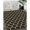 thumbnail image 2 of Ahgly Company Indoor Round Patterned Wood Brown Area Rugs, 3' Round, 2 of 6