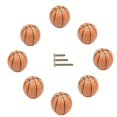 thumbnail image 1 of 8 Uds. Perillas de cerámica pesada con forma de baloncesto, tiradores de perilla de decoración del hogar para bebés con temática deportiva para escritorios infantiles, 1 of 5