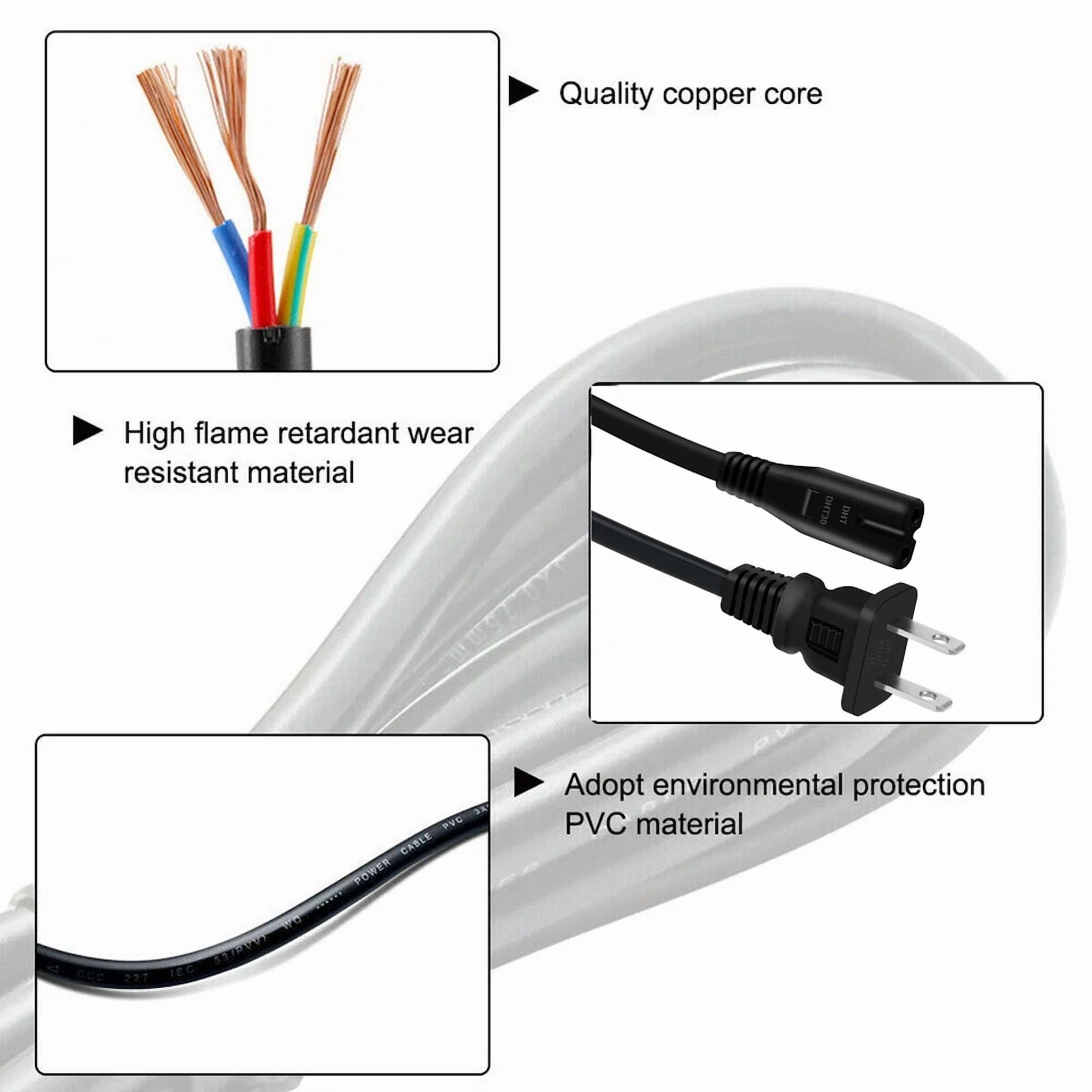 BUTTERFLY- Aprelco 6Ft Ul Ac Power Cord Cable For Sony Playstation 4 Ps4 Ps2 Ps3 Ps3 Slim