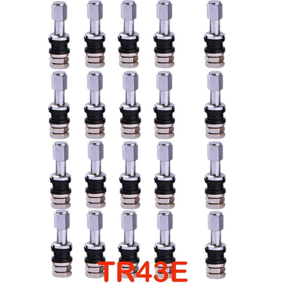 MELIVO 20 x Stainless Steel Wheel Tire Valve Stems High Pressure Bolt in with Caps