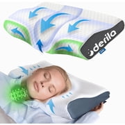 (2 pack) Derila King Size Neck Pillow for Side Sleepers, Cervical Memory Foam Pillows, Bed Contour Pillows